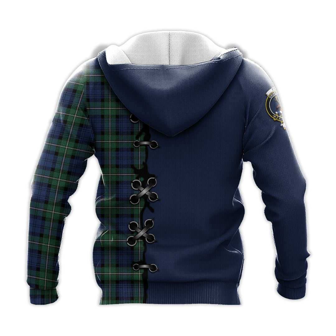 Printivon Forbes Ancient Tartan Hoodie Lion Rampant And Celtic Thistle Style