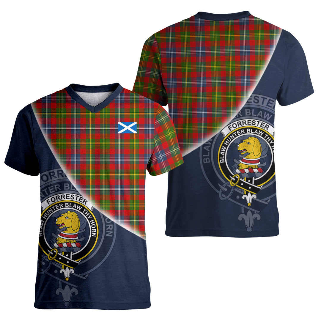 Printivon Forrester Tartan Scottish Crest T Shirt