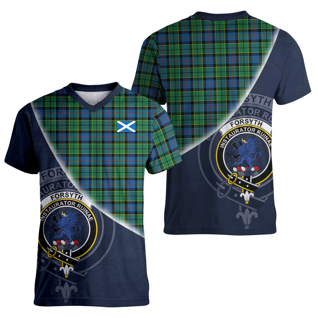 Printivon Forsyth Ancient Tartan Scottish Crest T Shirt