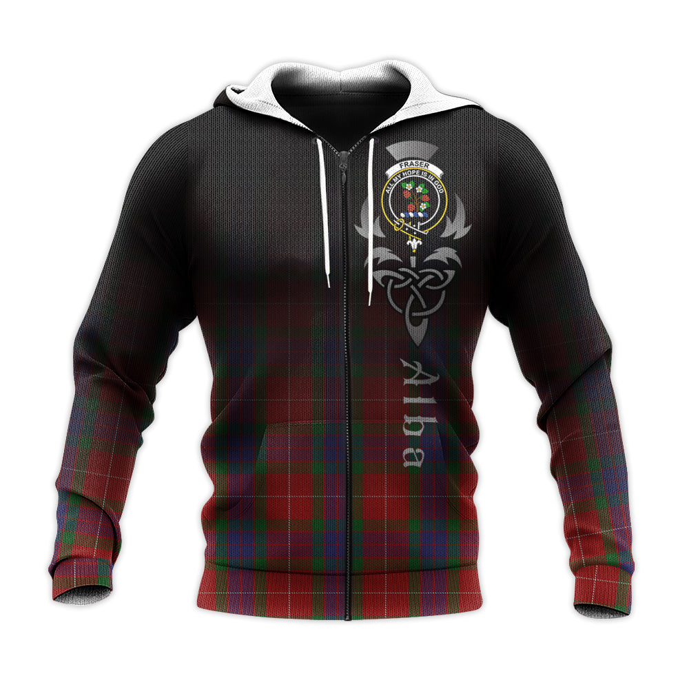 Printivon Fraser Tartan Crest Alba Celtic Hoodie