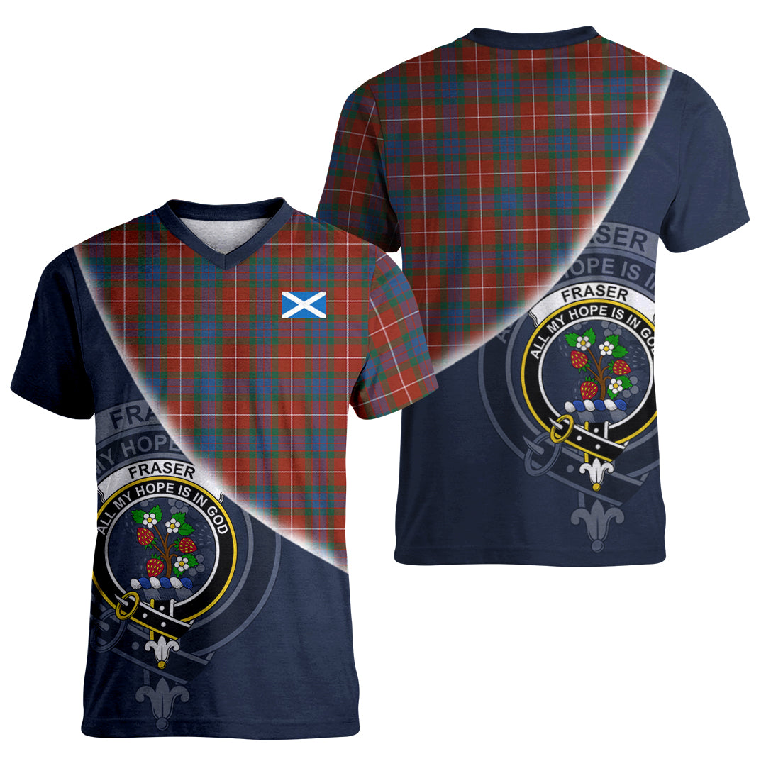 Printivon Fraser Ancient Tartan Scottish Crest T Shirt
