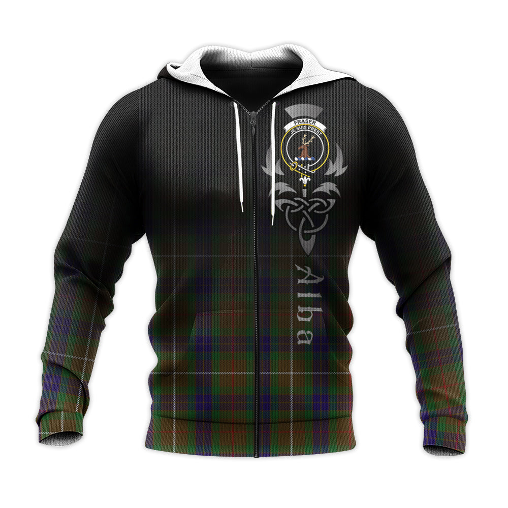 Printivon Fraser Hunting Tartan Crest Alba Celtic Hoodie