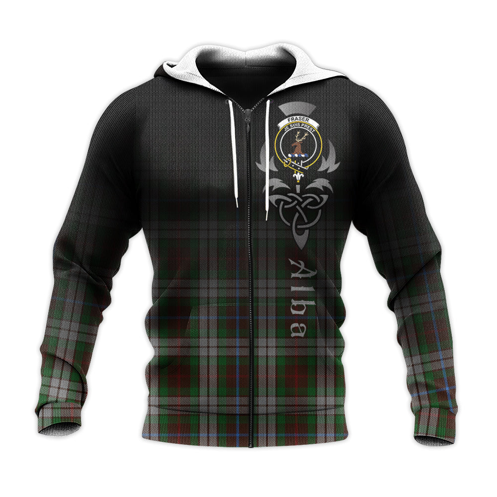Printivon Fraser Hunting Dress Tartan Crest Alba Celtic Hoodie