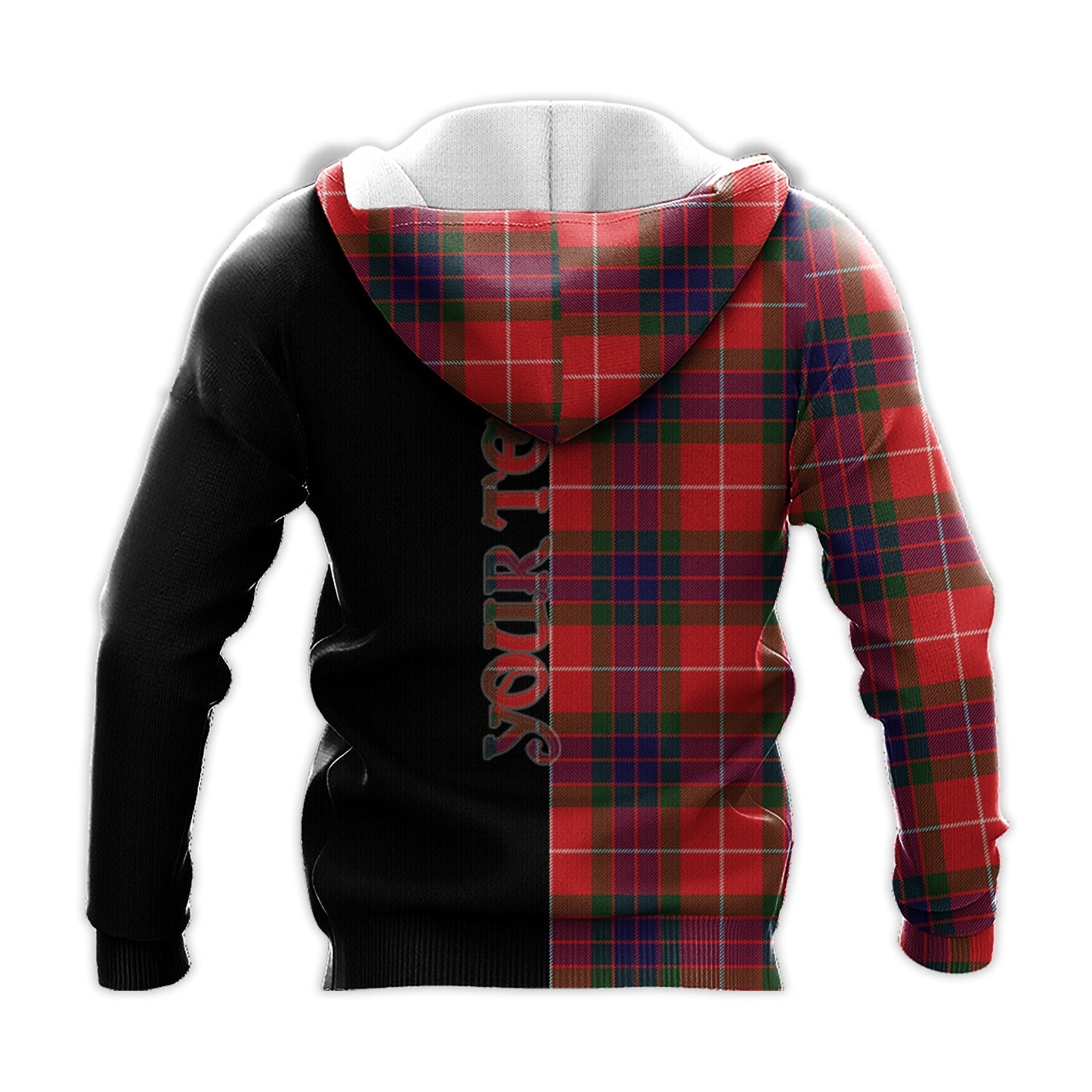 Printivon Fraser Modern Tartan Personalize Half Hoodie