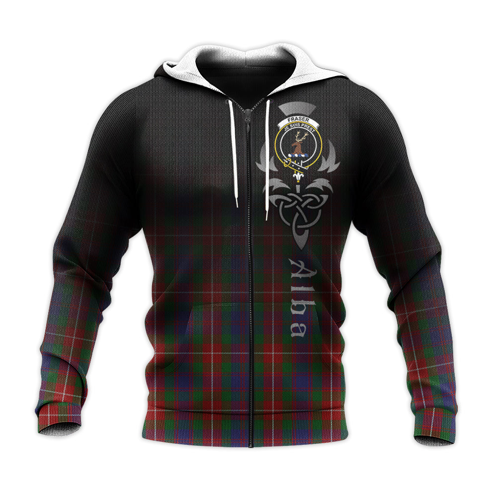 Printivon Fraser Of Lovat Tartan Crest Alba Celtic Hoodie