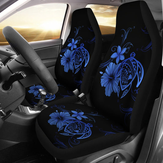 Hawaii Turtle Hibiscus Poly Purple Car Seat Covers