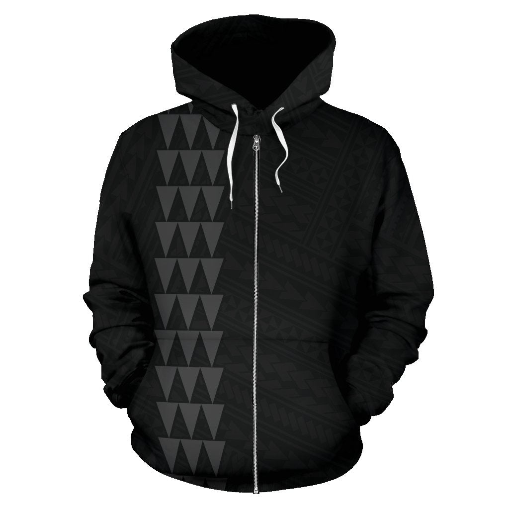 Hawaii Kakau Polynesian Gray Hammerhead Shark Hoodie Zip