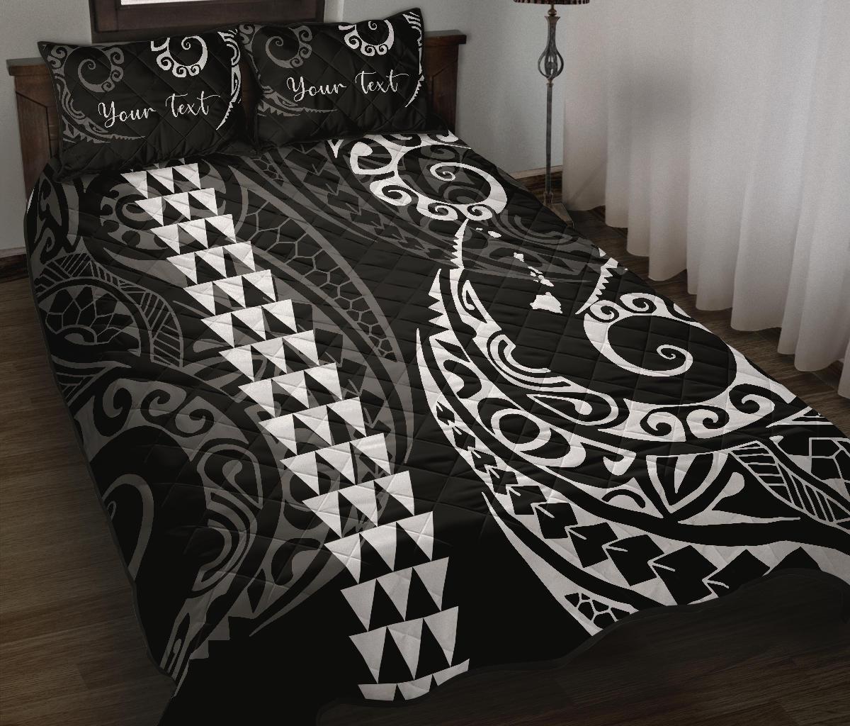 Personalized Hawaii Quilt Bed Set Hawaii Polynesian Quilt Bed Set White