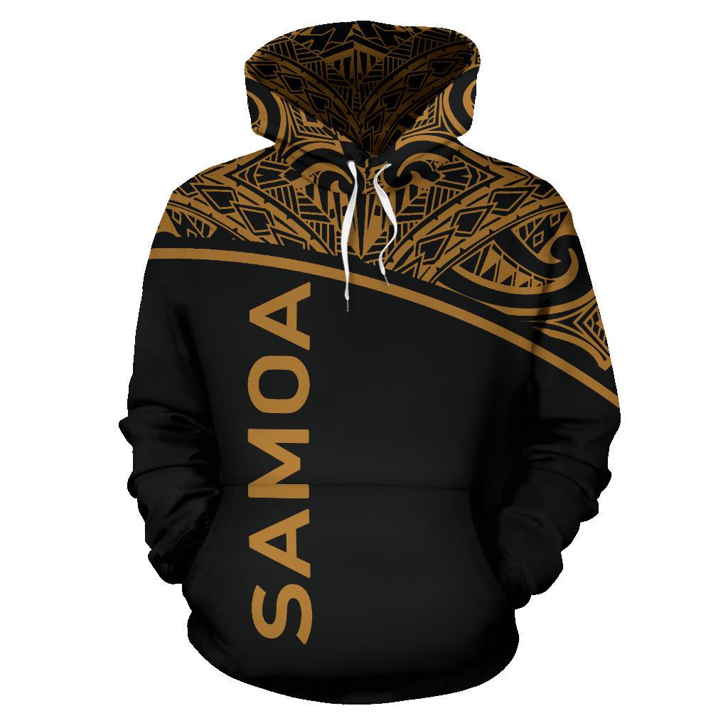 Samoa And American Samoa All Over Hoodie Gold Curve