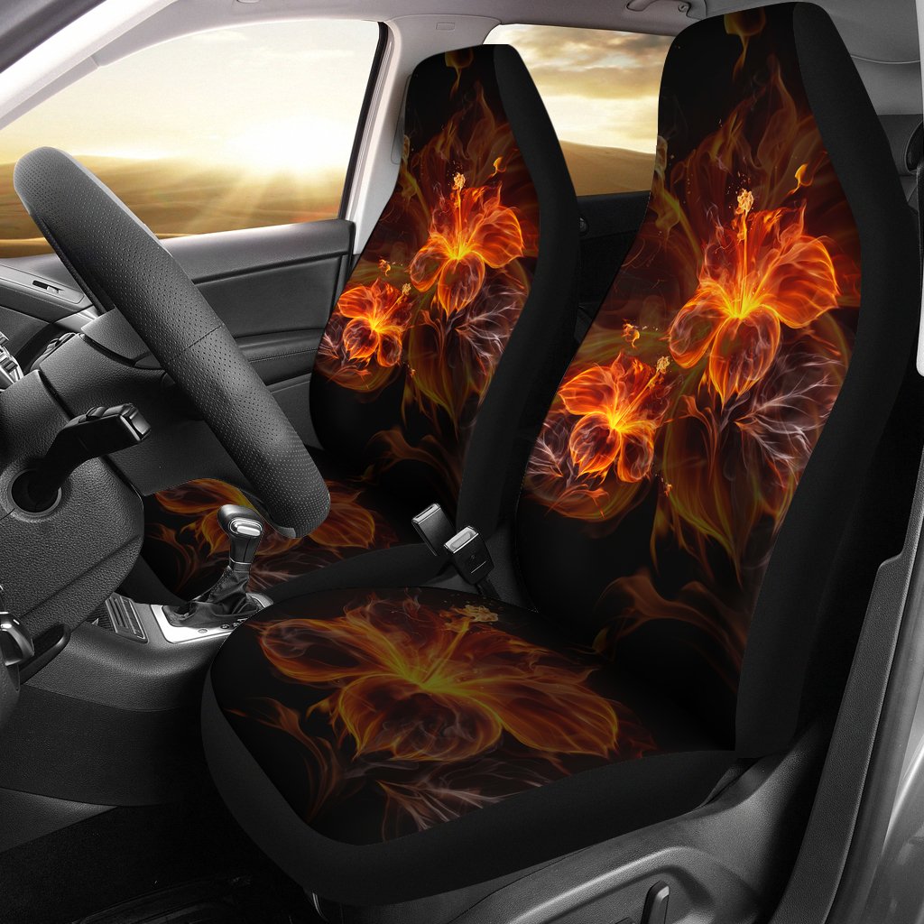 Hawaii Hibiscus Fire Car Seat Covers
