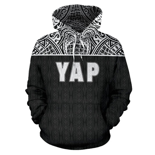 Yap All Over Hoodie Micronesian Black Version