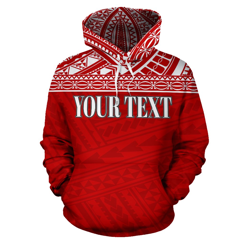 Tokelau Polynesian ll Over Hoodie Red Horizontal