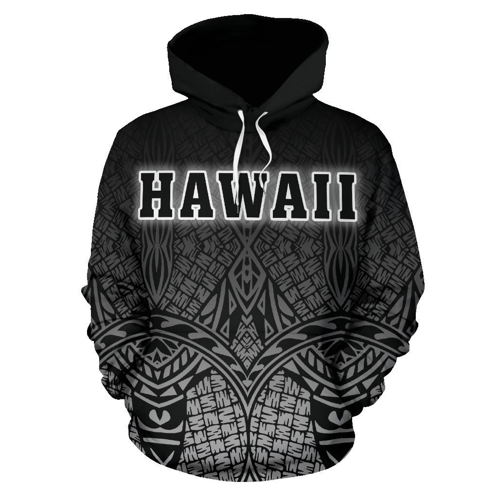 Hawaii Kanaka Polynesian Hoodie White Neon Style