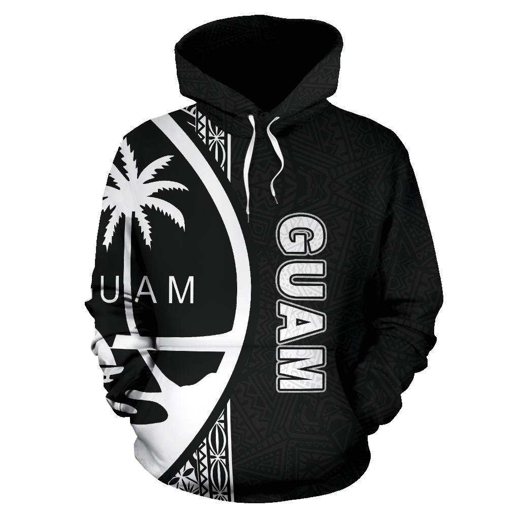 Guam Polynesian Hoodie White Line