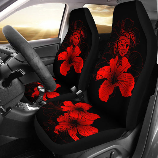 Hawaii Hibiscus Car Seat Cover Turtle Map Red