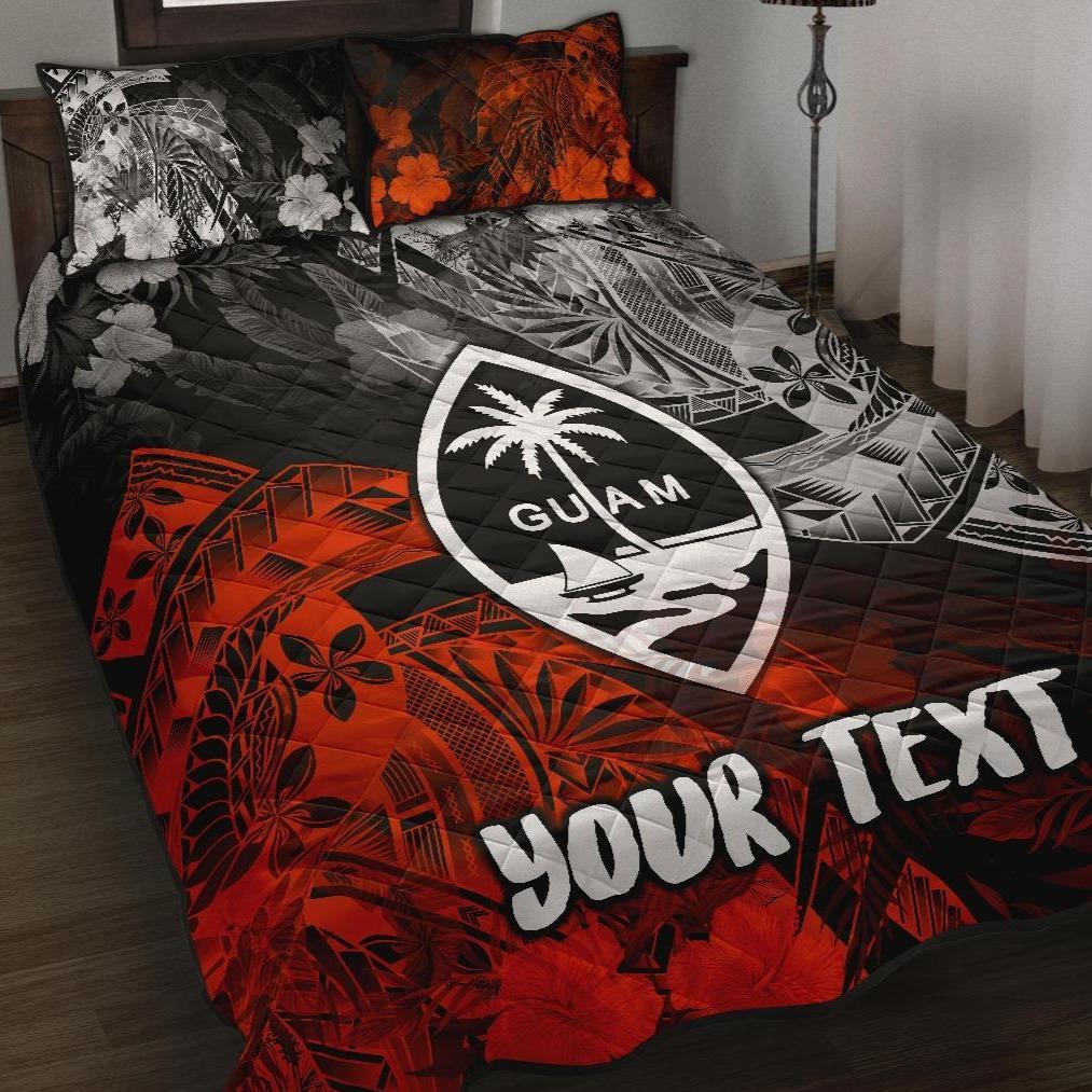 Guam Polynesian Personalised Quilt Bed Set Vintage Polynesian
