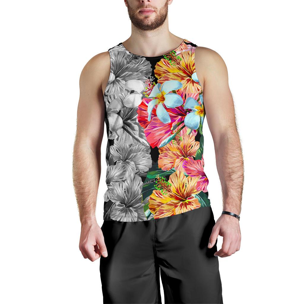 Hawaii Forest Tropical Flower Men's Tank Top