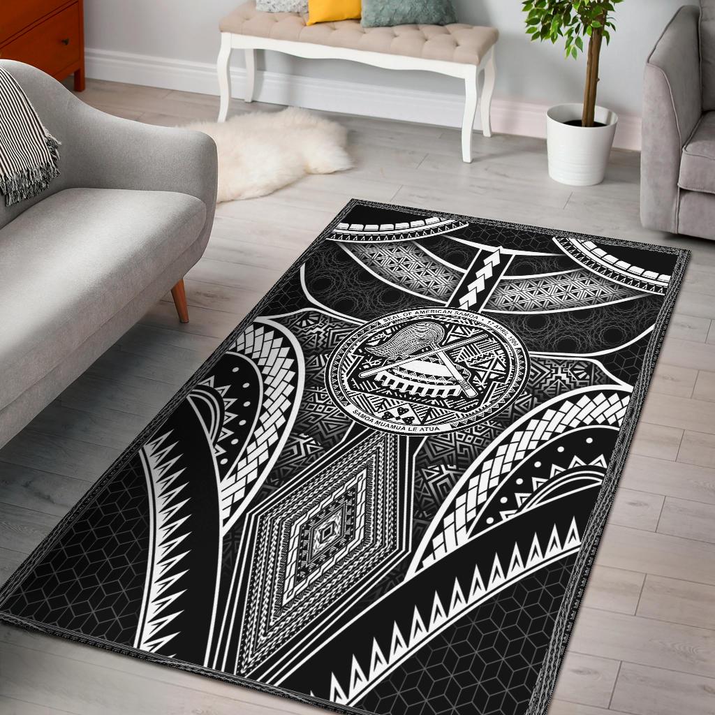 Polynesian Rugs American Samoa Coat Of Arm With Poly Patterns