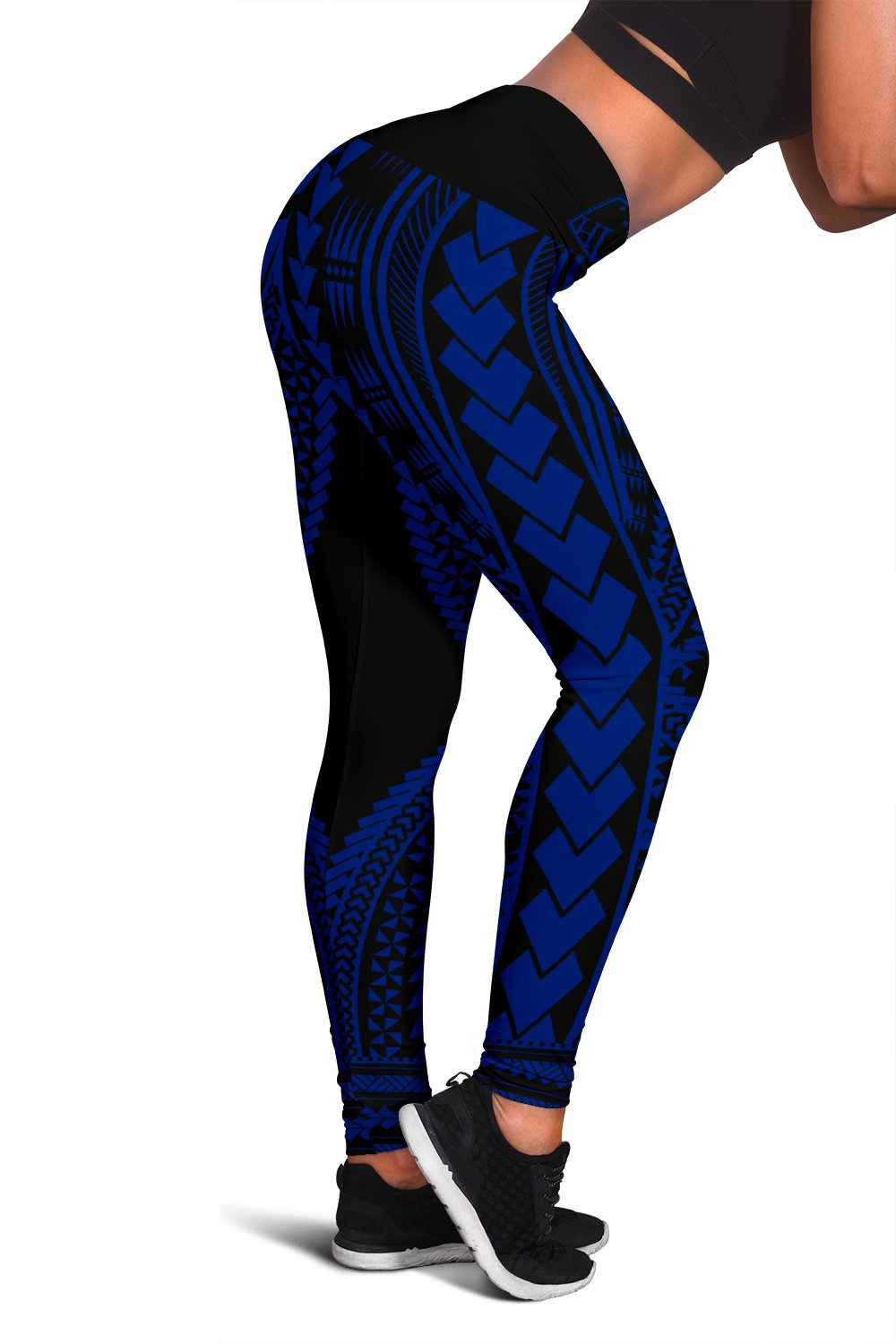 Hawaii Polyneisan Blue Color Special Tribal Women's Leggings