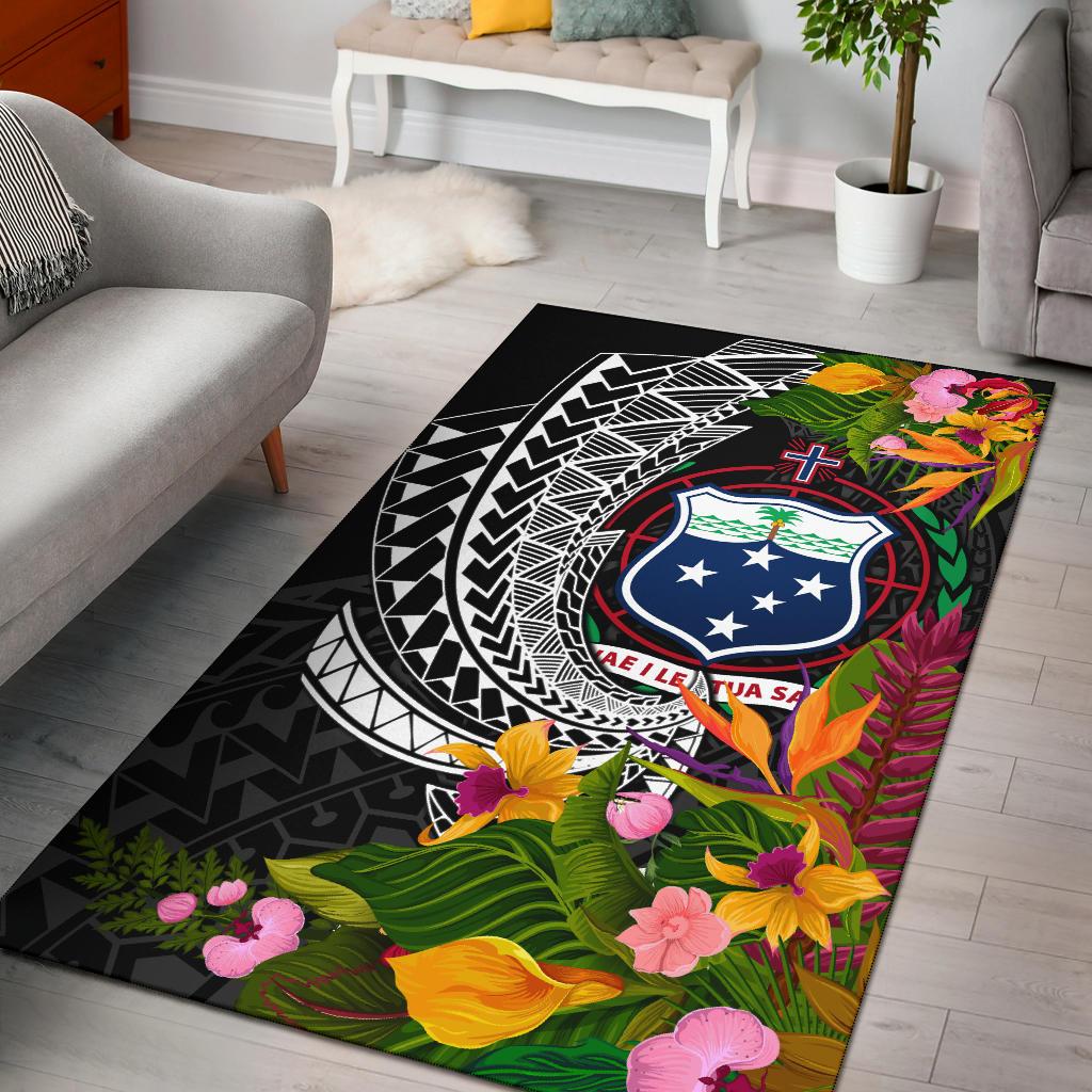Samoa Area Rug Seal Spiral Polynesian Patterns