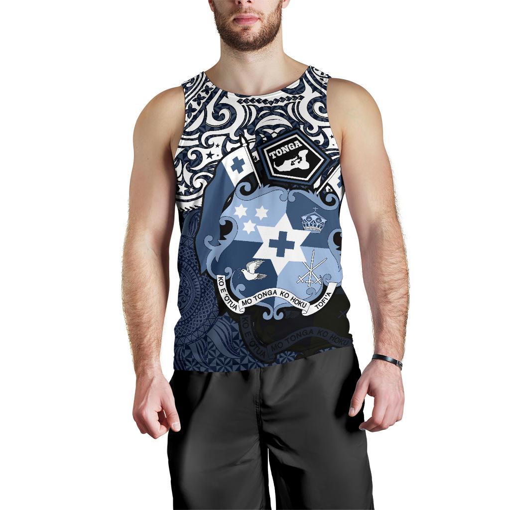 Tonga Polynesian Men's Tank Tongan Pride Blue