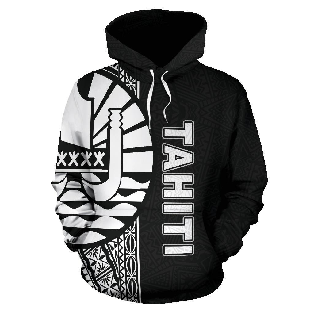 Tahiti (French Polynesia) Polynesian Hoodie White Line