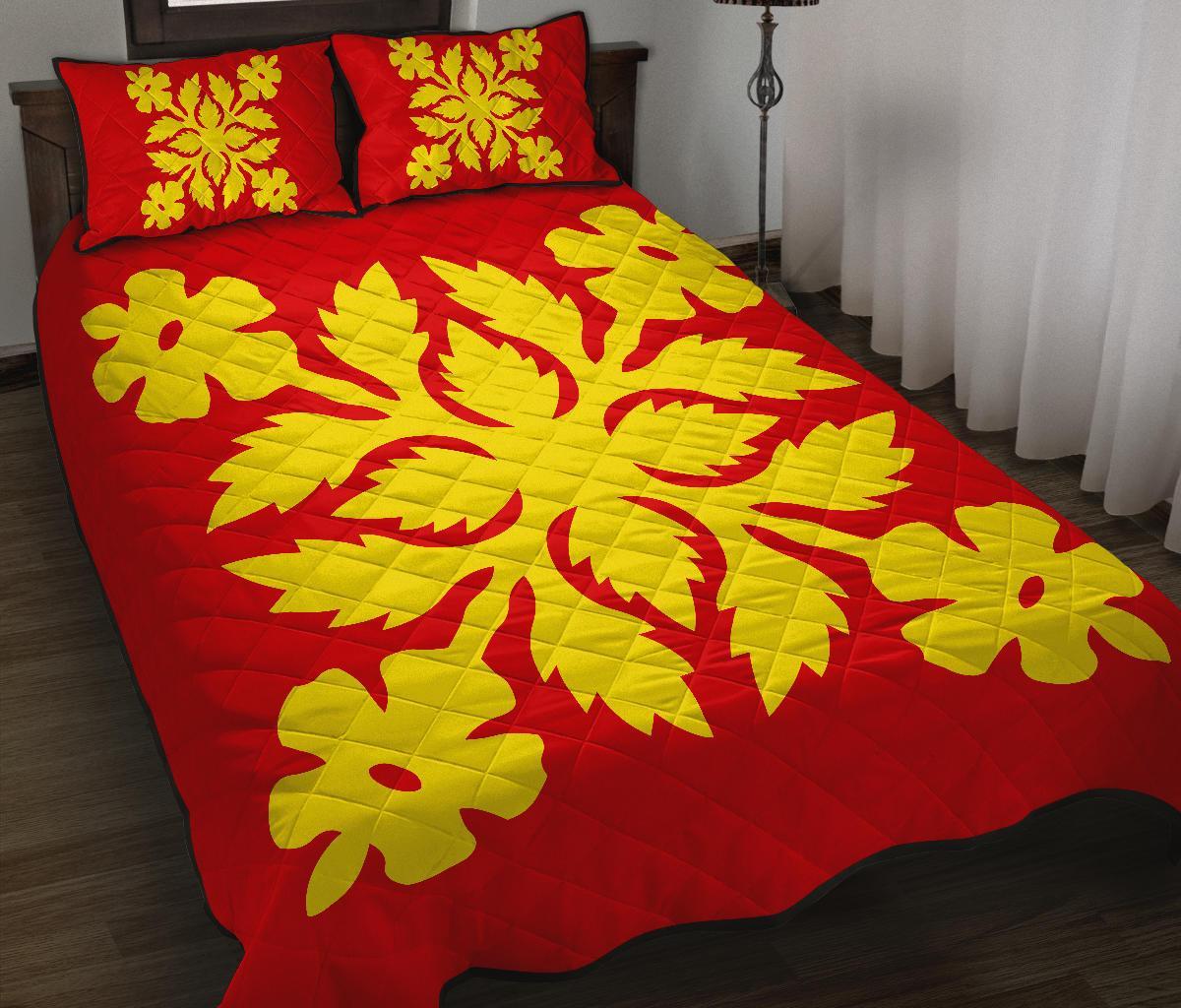 Hawaiian Quilt Bed Set Royal Pattern Royal B2 Style