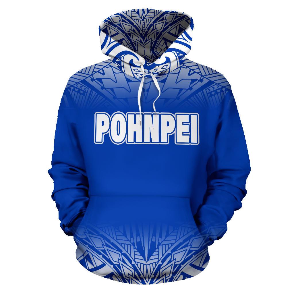 Pohnpei All Over Hoodie Blue Fog Style