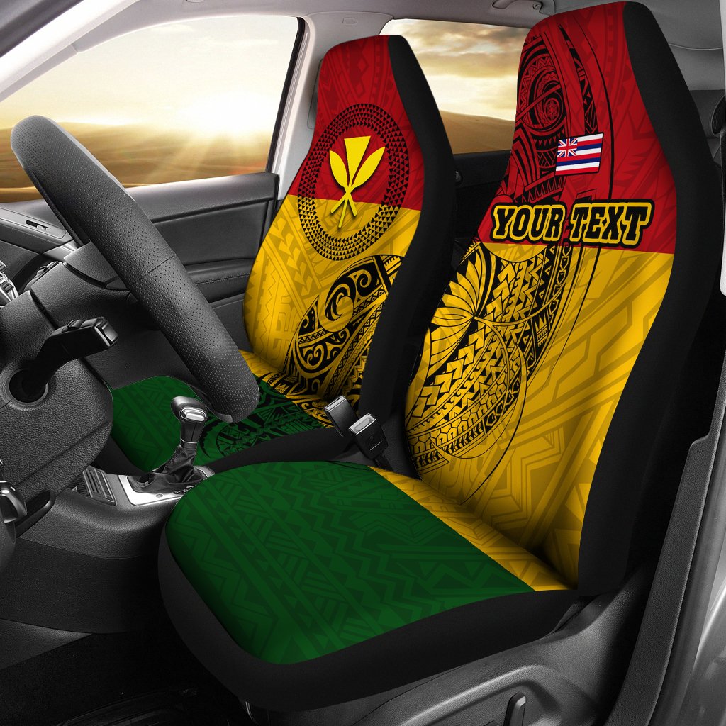 Hawaii Kanaka Flag Polynesian Personalized Car Seat Covers