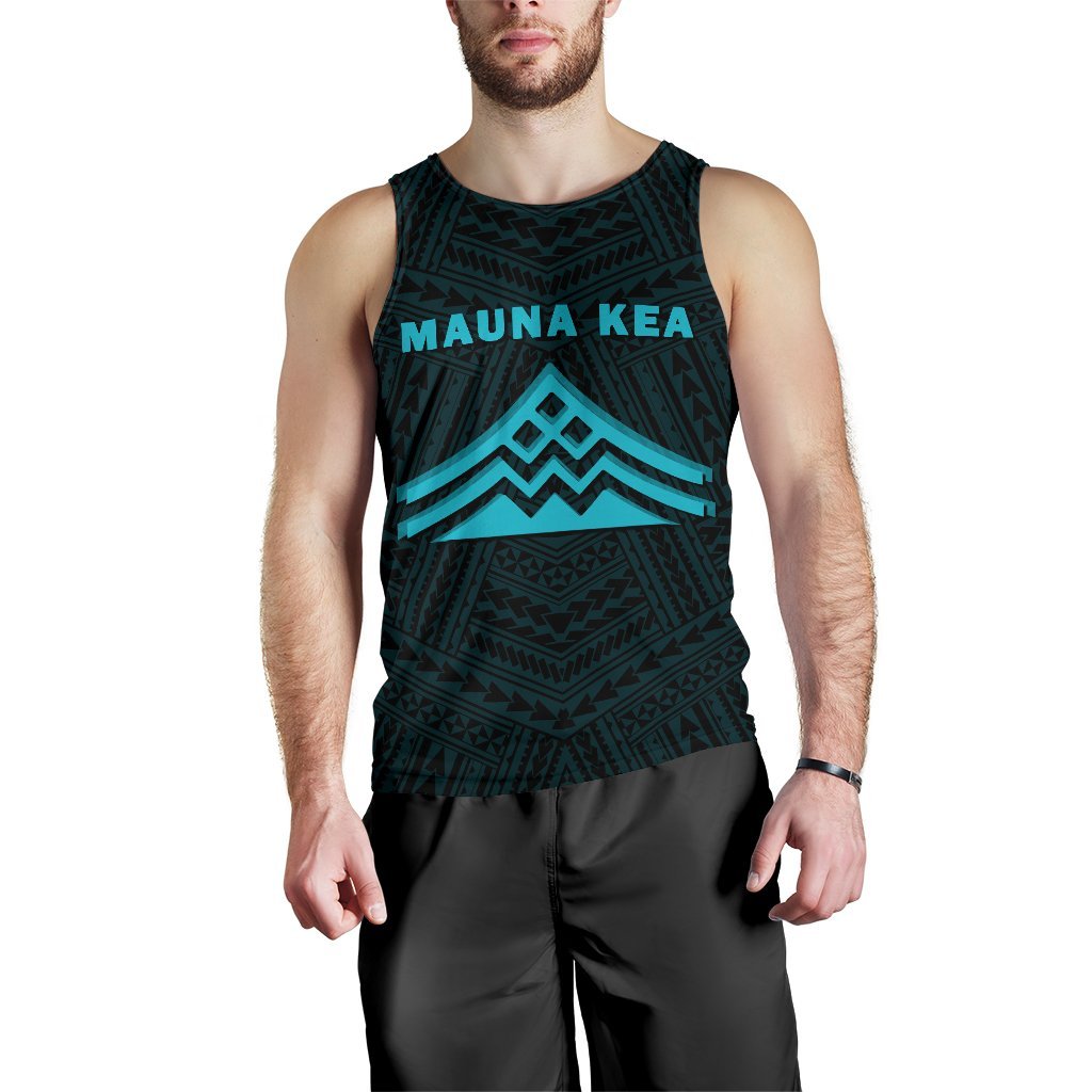 Hawaii Mauna Kea Polynesian Men's Tank Top Blue