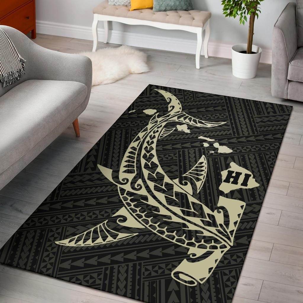 Hawaii Hammerhead Shark Polynesian Rug