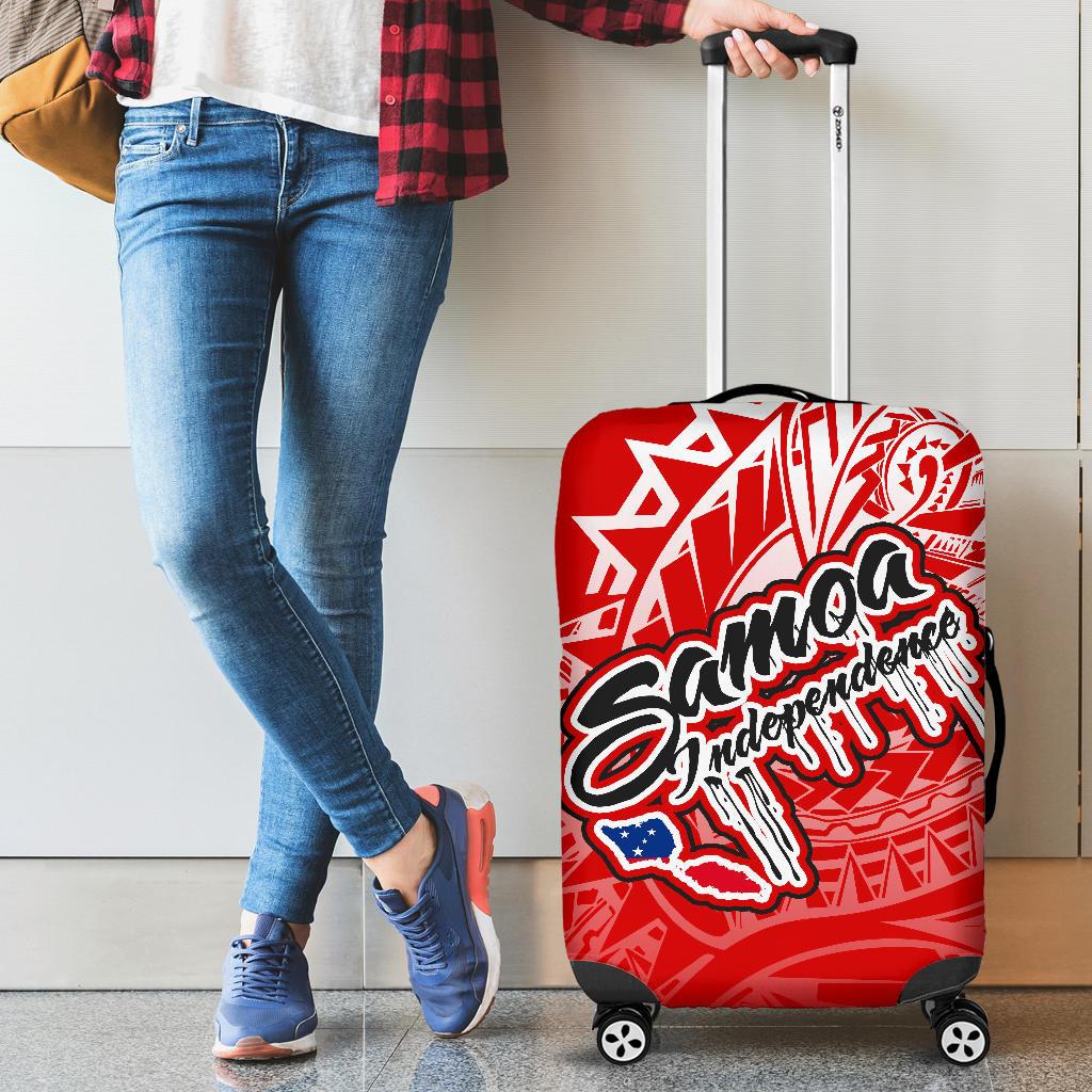Samoa Polynesian Luggage Covers Independence Day Red Version