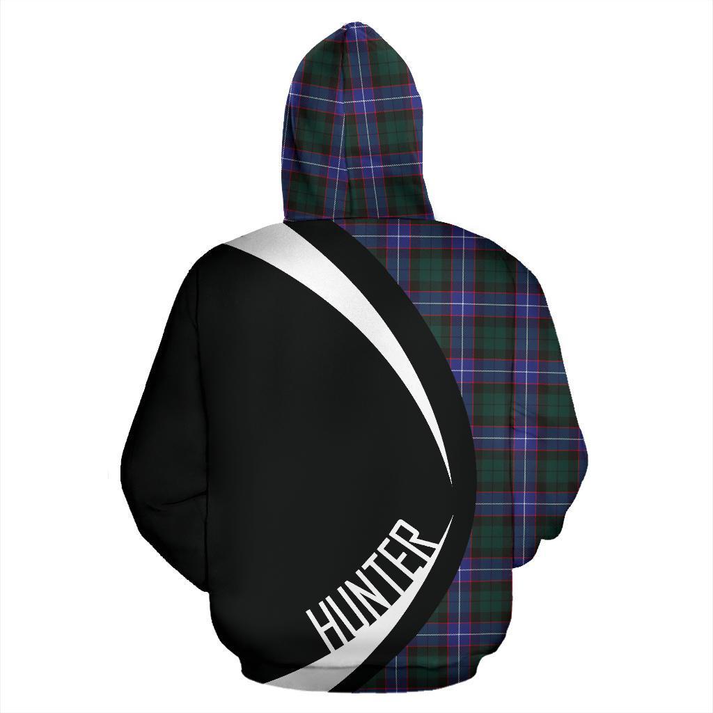 Printivon Hunter Modern Tartan Crest Hoodie Circle Style
