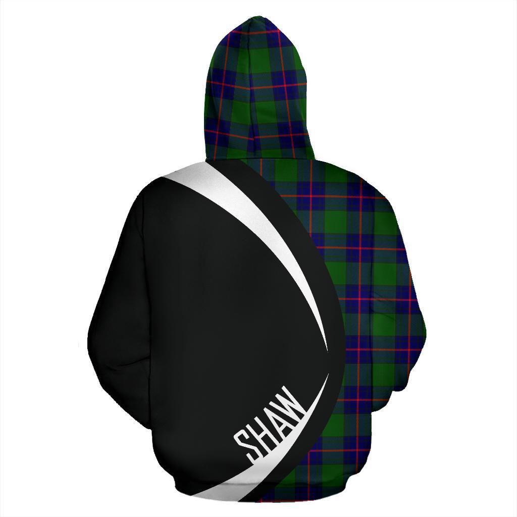 Printivon Shaw Modern Tartan Crest Hoodie Circle Style