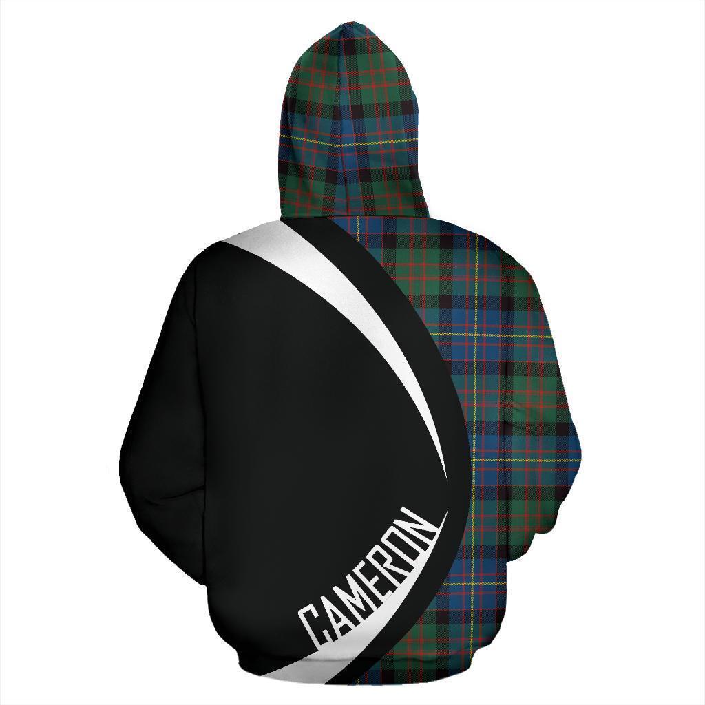 Printivon Cameron Of Erracht Ancient Tartan Crest Hoodie Circle Style