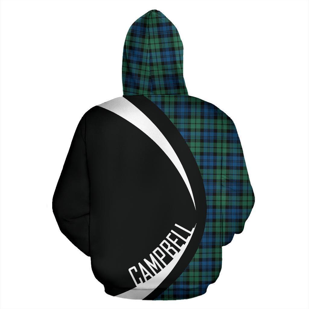 Printivon Campbell Ancient 02 Tartan Crest Hoodie Circle Style