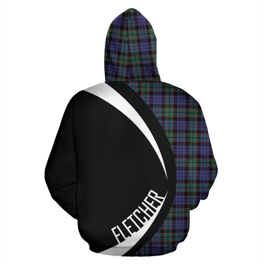 Printivon Fletcher Modern Tartan Crest Hoodie Circle Style
