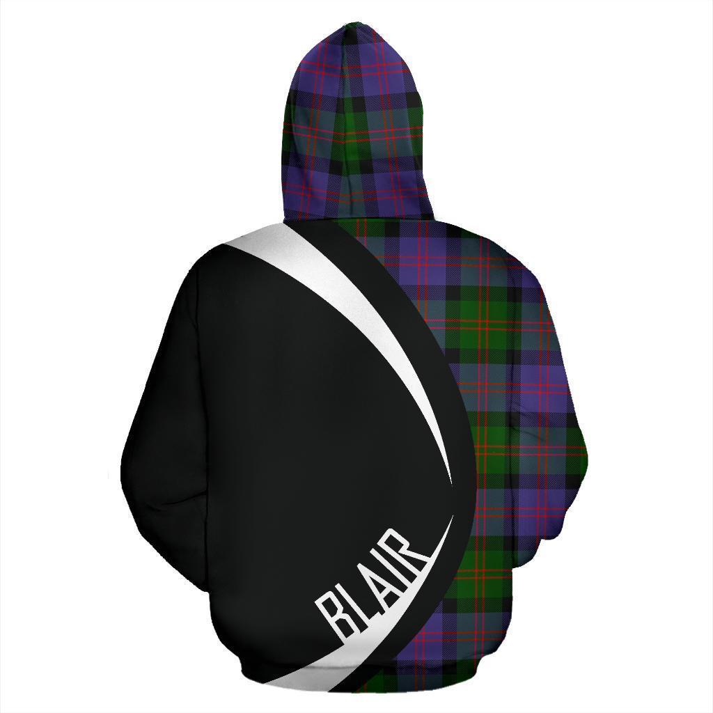 Printivon Blair Modern Tartan Crest Hoodie Circle Style