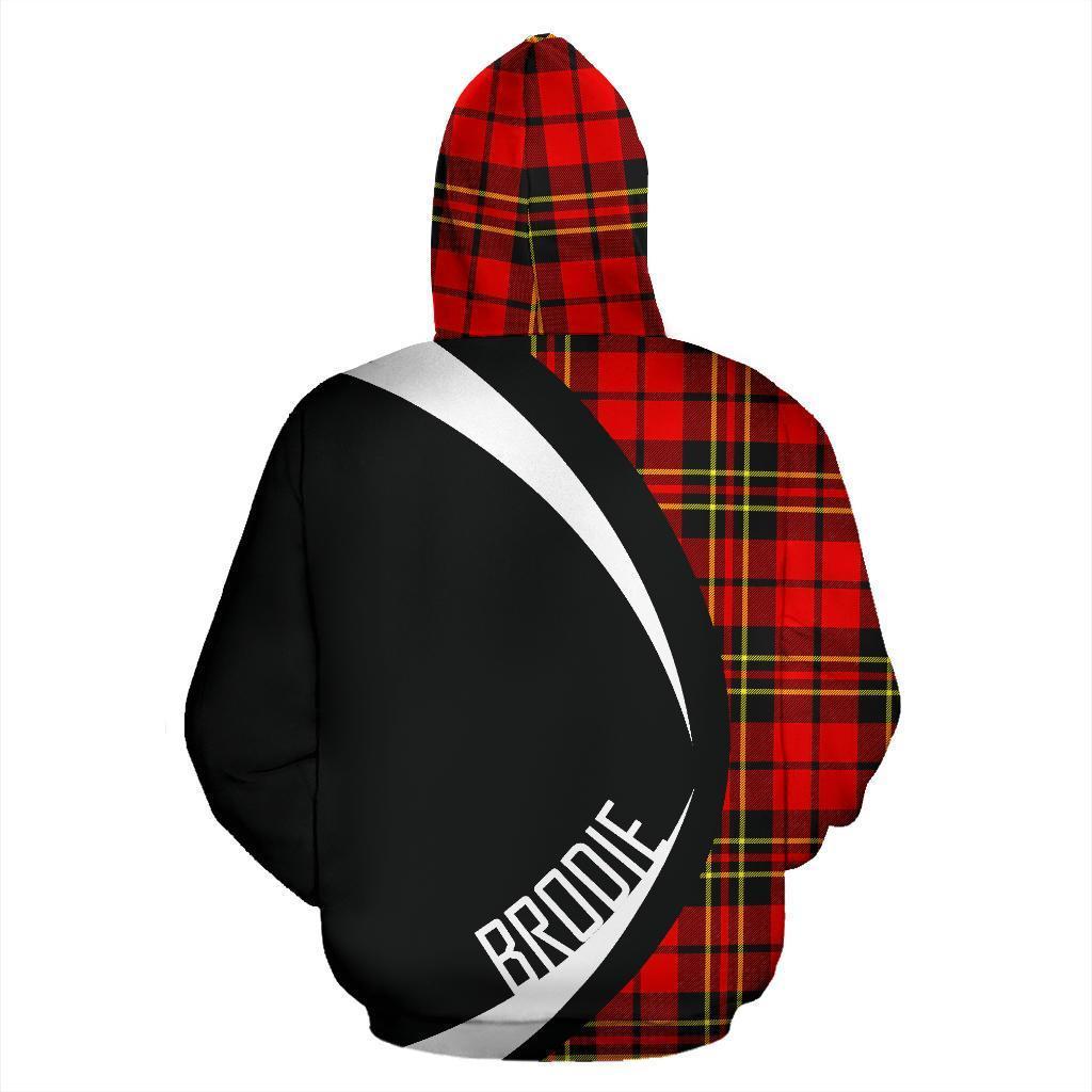 Printivon Brodie Modern Tartan Crest Hoodie Circle Style