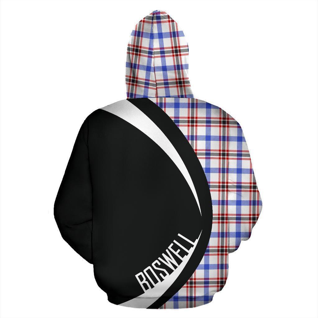 Printivon Boswell Modern Tartan Crest Hoodie Circle Style