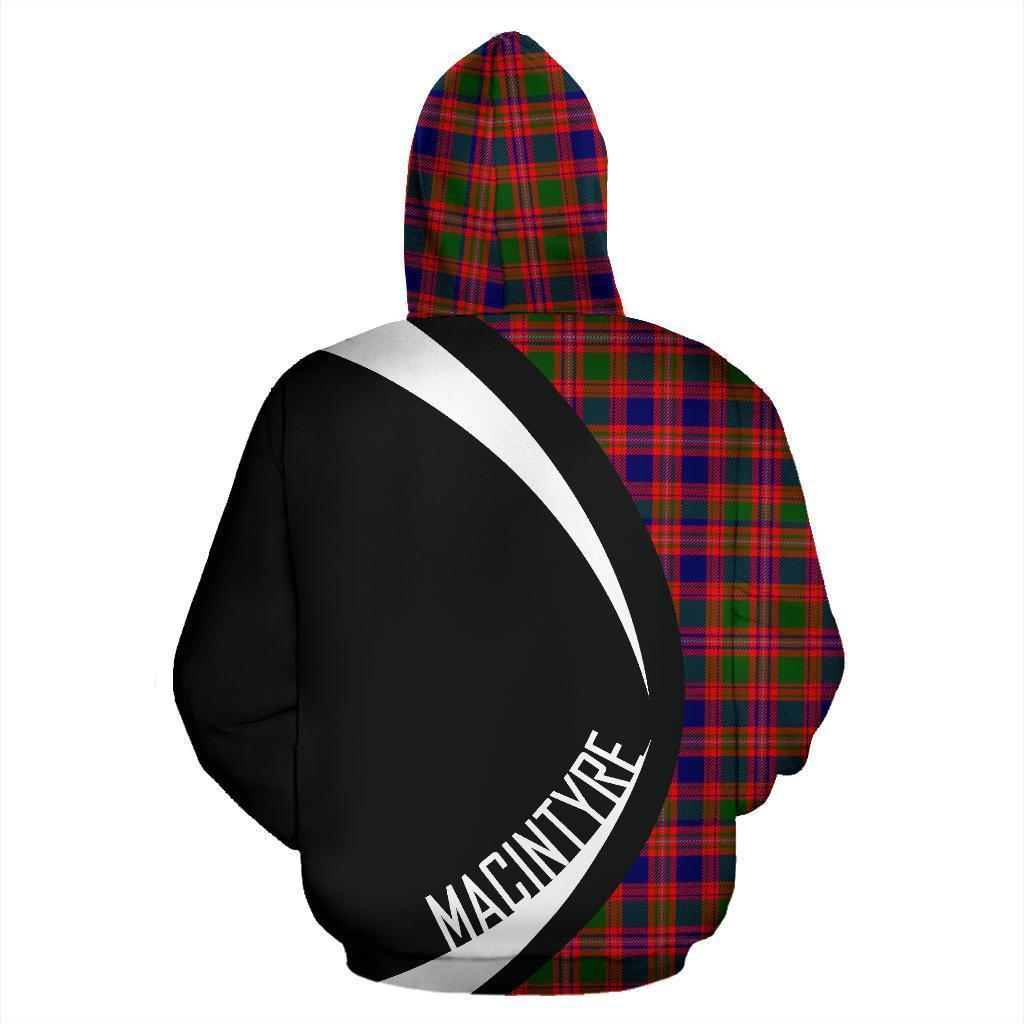 Printivon Macintyre Modern Tartan Crest Hoodie Circle Style