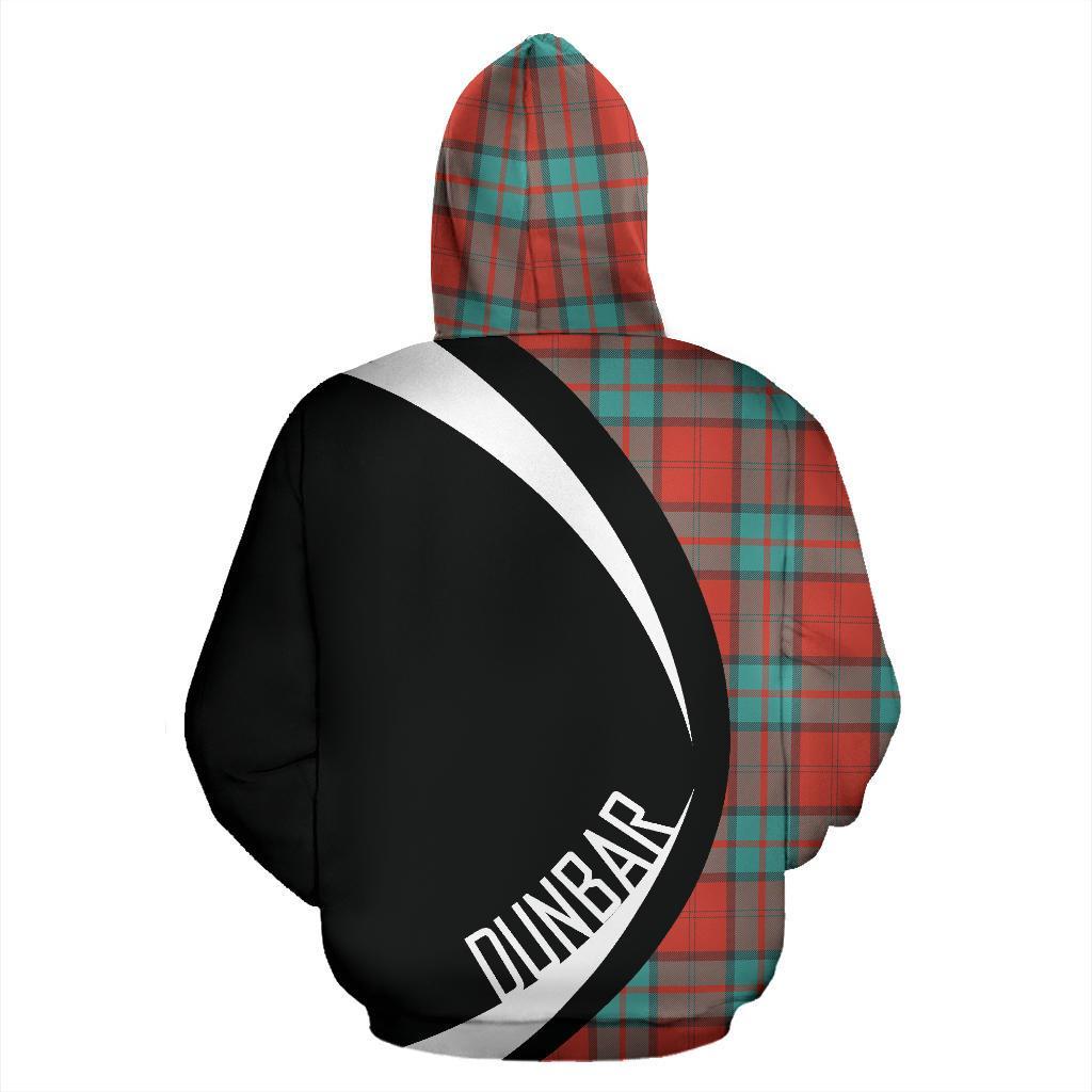 Printivon Dunbar Ancient Tartan Crest Hoodie Circle Style