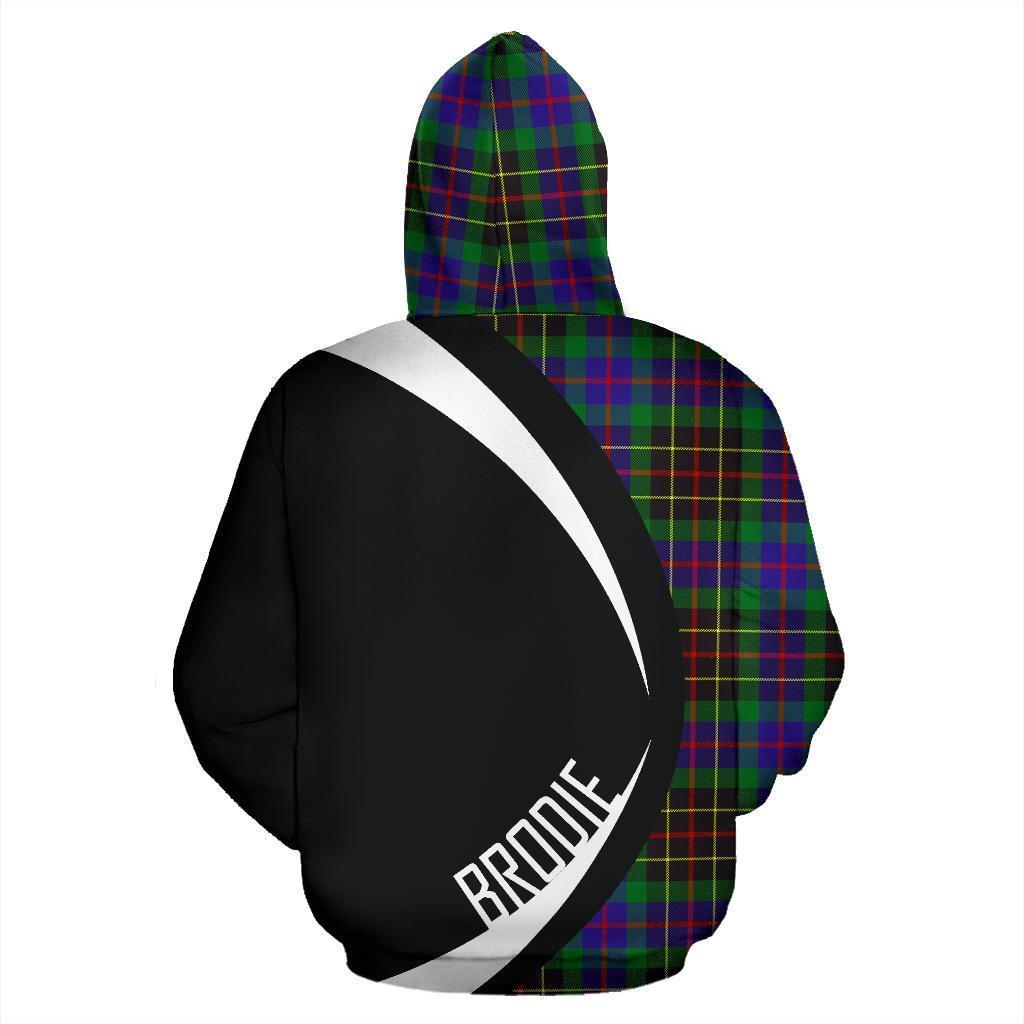 Printivon Brodie Hunting Modern Tartan Crest Hoodie Circle Style