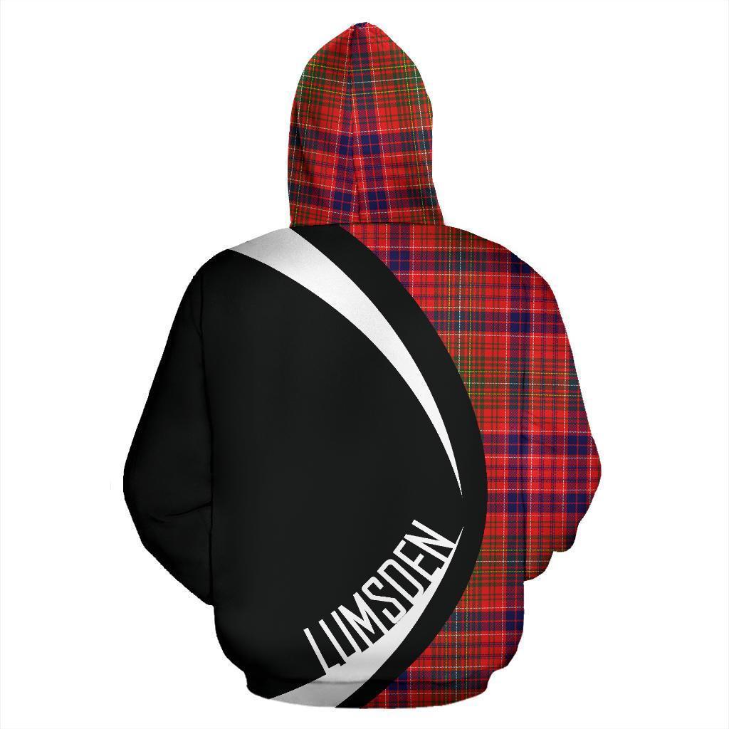 Printivon Lumsden Modern Tartan Crest Hoodie Circle Style