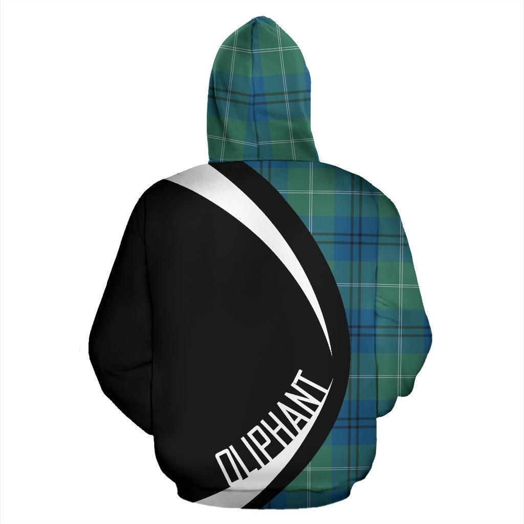 Printivon Oliphant Ancient Tartan Crest Hoodie Circle Style