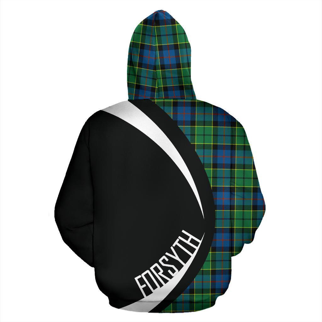 Printivon Forsyth Ancient Tartan Crest Hoodie Circle Style