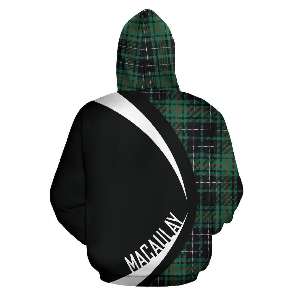 Printivon Macaulay Hunting Ancient Tartan Crest Hoodie Circle Style