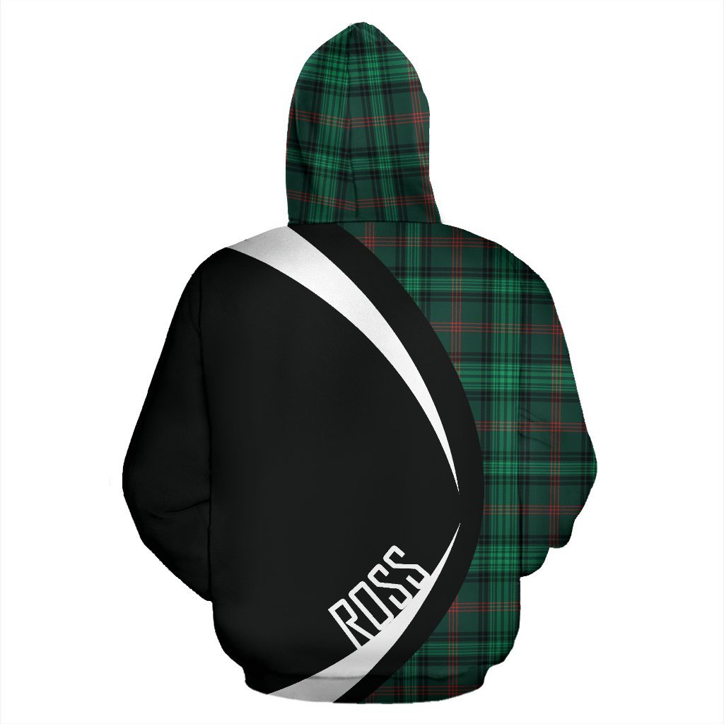 Printivon Ross Hunting Modern Tartan Crest Hoodie Circle Style