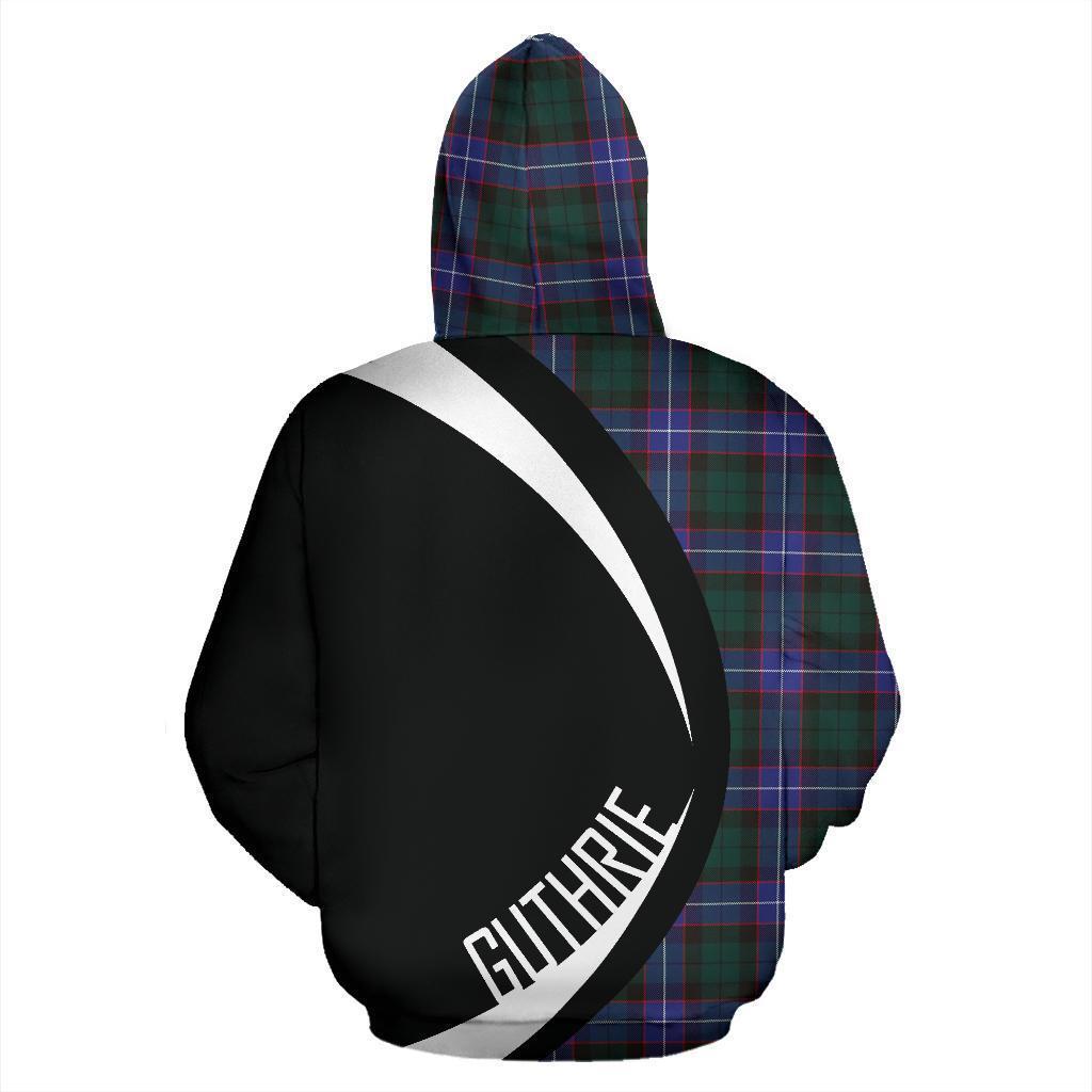 Printivon Guthrie Modern Tartan Crest Hoodie Circle Style