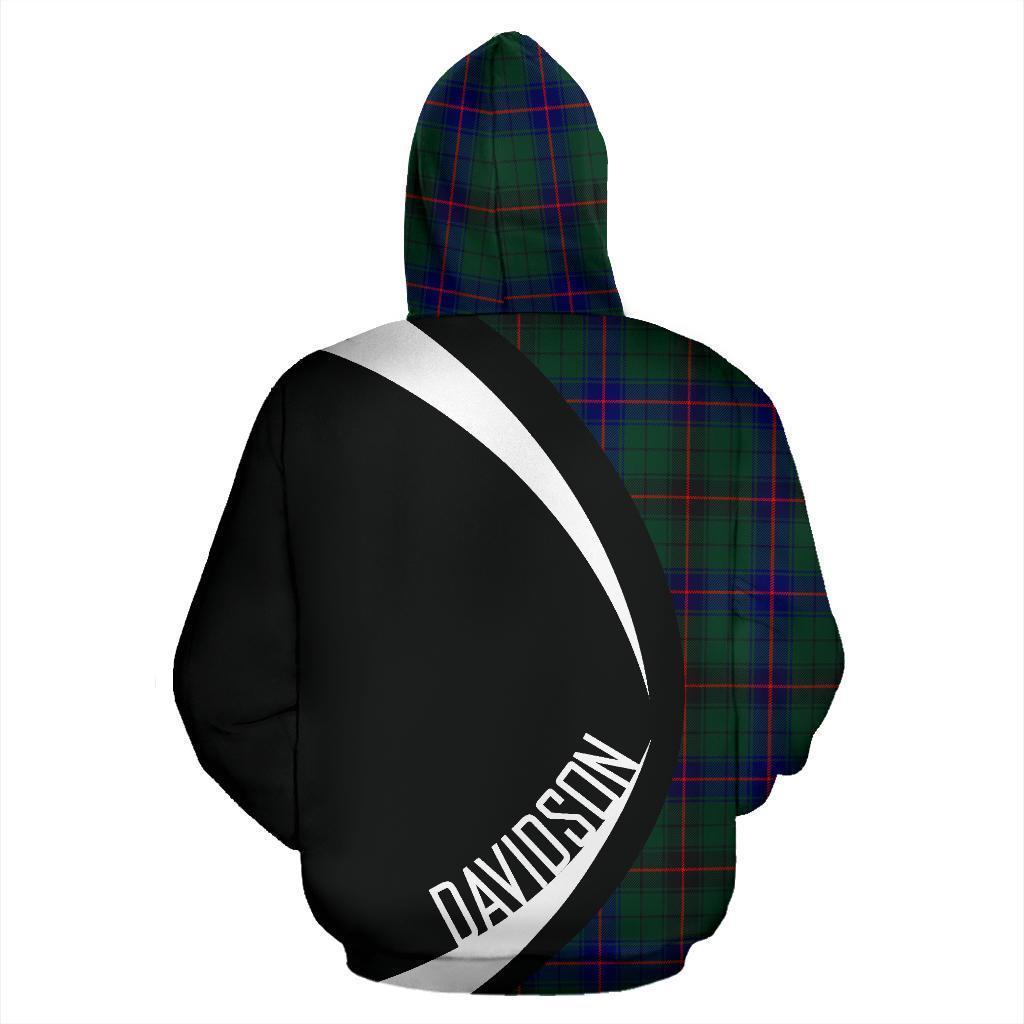 Printivon Davidson Modern Tartan Crest Hoodie Circle Style